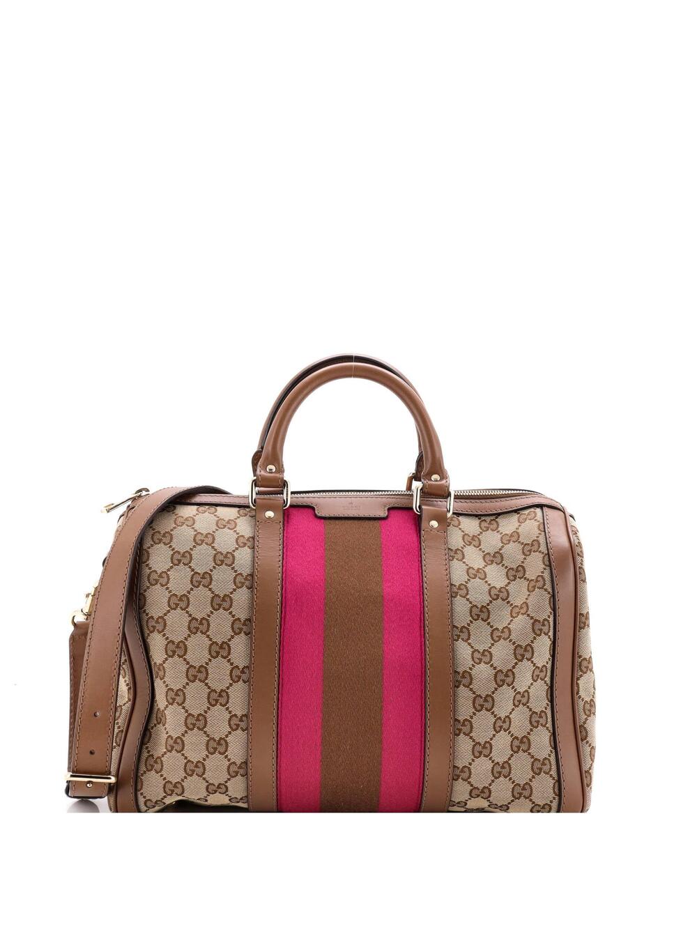 Gucci Vintage Web Boston Bag Gg Canvas #291634G13B